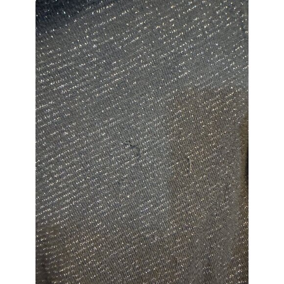 Free People Long Sleeve Drape Neck Metallic Knit Top Size L - Picture 3 of 6